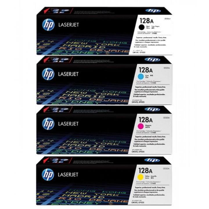 کارتریج لیزری رنگی HP 128A بسته 4 عددی (اصل) HP 128A 4 Color Laserjet Compatible Cartridge Pack